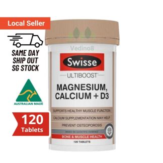 Swisse Ultiboost Magnesium, Calcium + Vitamin D (Vitamin D3 1000IU)